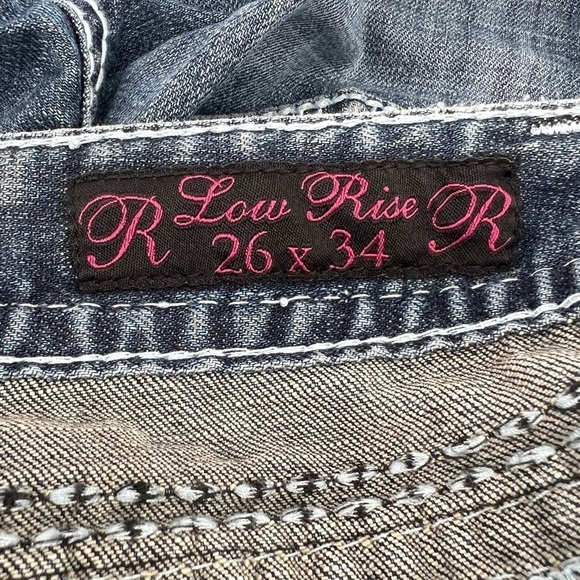 Rock & Roll Cowgirl Low Rise Boot Cut Jeans Size 26 x 34 Women’s - Picture 4 of 7